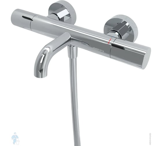 Смеситель для ванны и душа Abelsberg Fluida с термостатом, глянцевый хром ERF75101CH