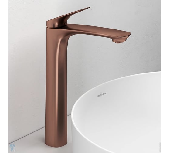Смеситель для раковины Abelsberg Perfecta высокий, песчаная медь INF60102BC