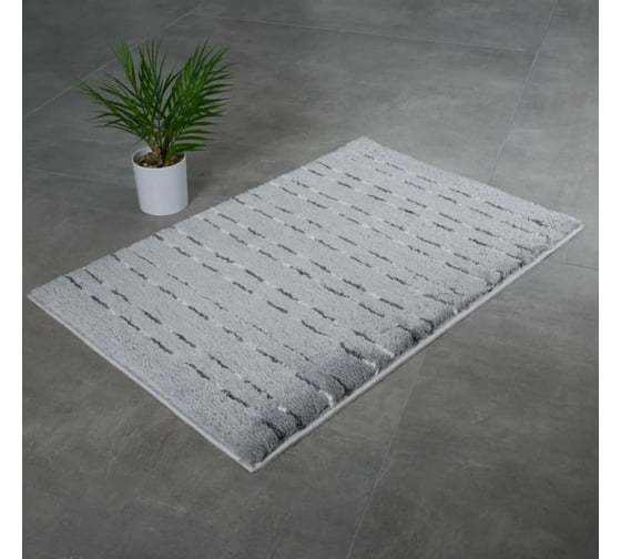 Коврик для ванной комнаты RIDDER Laguna 60x90 см серый 7109307