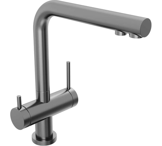 Смеситель для кухни Abelsberg Pura с возможностью подключения фильтра для воды, цвет космическая сталь, PVD покрытие UVF70929GM