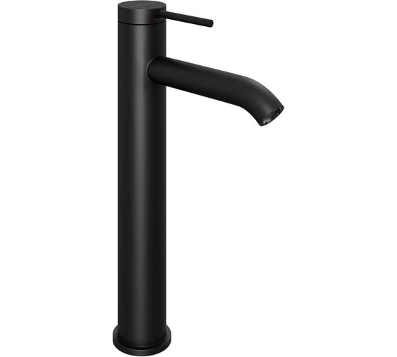 Смеситель для раковины Abelsberg Fluida высокий, вулканический черный ERF22003MB