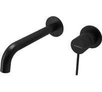 Смеситель для раковины Abelsberg Fluida из стены, вулканический черный ERF75105MB