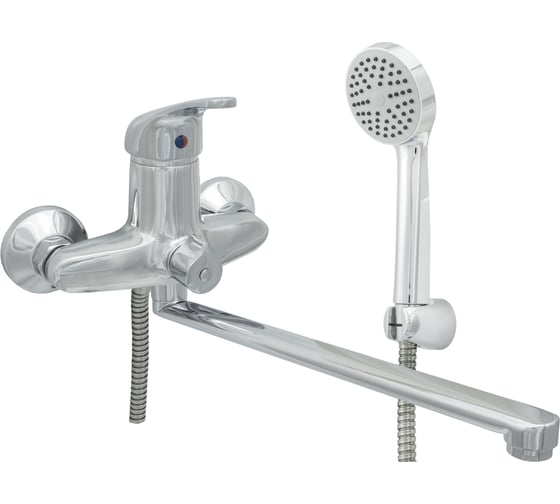 Смеситель для ванной и душа однорукий ЦС СМ 300-4 ЭКО М-42, плоский излив L-300 мм, ЭП400026