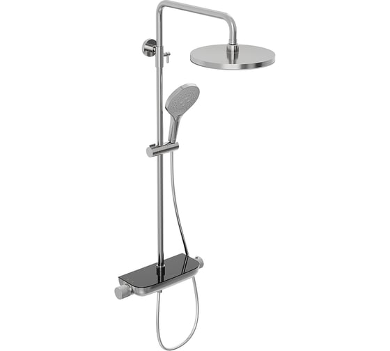 Душевая система Abelsberg Lineara с термостатом и полкой для душа, глянцевый хром SNS52790CH
