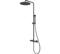 Душевая система Abelsberg Fluida с термостатом для ванны и душа, космическая сталь SNS75103GM