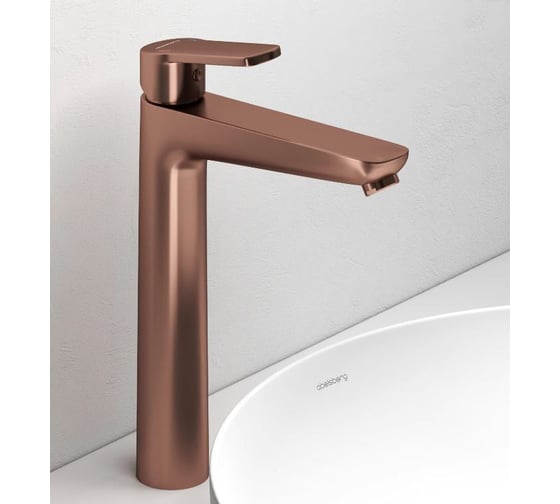 Смеситель для раковины Abelsberg Lineara высокий, песчаная медь UNF23509BC