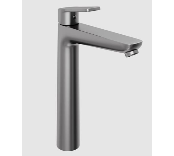 Смеситель для раковины Abelsberg Lineara высокий, космическая сталь UNF23509GM