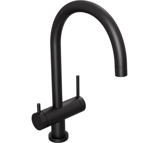 Смеситель для кухни Abelsberg Aera с возможностью подключения фильтра для воды, цвет вулканический черный AWF70029MB