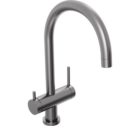 Смеситель для кухни Abelsberg Aera с возможностью подключения фильтра для воды, цвет космическая сталь, PVD покрытие AWF70029GM
