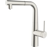 Смеситель для кухни IDDIS Pure с фильтром и выдвижным изливом, сатин PURBNPFi05N