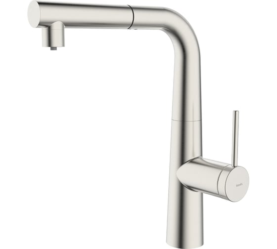 Смеситель для кухни IDDIS Pure с фильтром и выдвижным изливом, сатин PURBNPFi05N