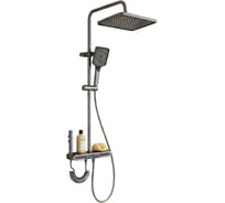 Душевая система Teymi с тропическим душем и смесителем Helmi Forte графит T10275 ЦБ-00285345