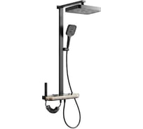 Душевая система Teymi с тропическим душем и смесителем Kati Forte графит T10241 ЦБ-00285346