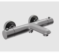 Смеситель для ванны и душа Abelsberg Perfecta с термостатом, космическая сталь INF61101GM