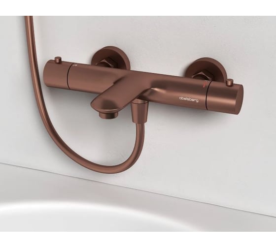 Смеситель для ванны и душа Abelsberg Perfecta с термостатом, песчаная медь INF61101BC
