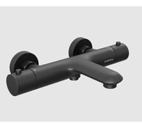 Смеситель для ванны и душа Abelsberg Perfecta с термостатом, вулканический черный INF61101MB