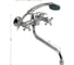 Смеситель в ванную САНАКС металлокерамика с переключением щелчок, серия МайФайр ручка крест с длинным изливом 87138 2