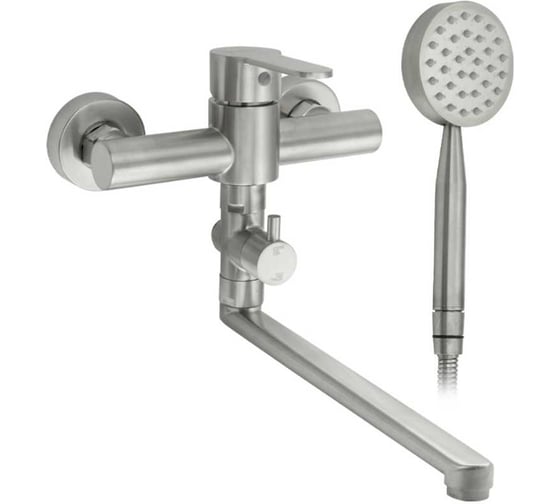 Смеситель в ванную САНАКC серия МАГНУС длинный излив, шаровый, из нержавеющей стали марки 304 9228