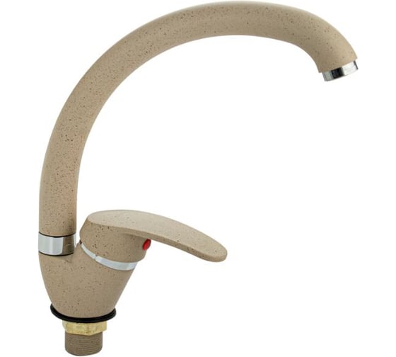 Смеситель для кухни САНАКС шаровый, боковой, поворотный излив, цвет бежевый камень 13083