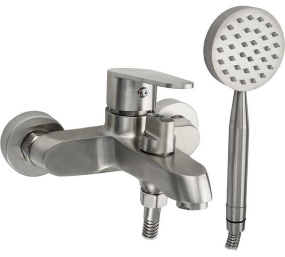 Смеситель в ванную САНАКC серия МАГНУС короткий излив, шаровый, из нержавеющей стали марки 304 9242