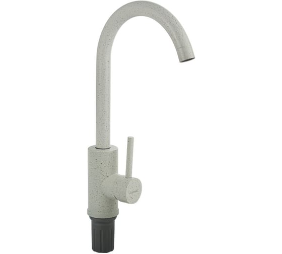 Смеситель для кухни САНАКС шаровый, С - образный излив, цвет белый камень 13090