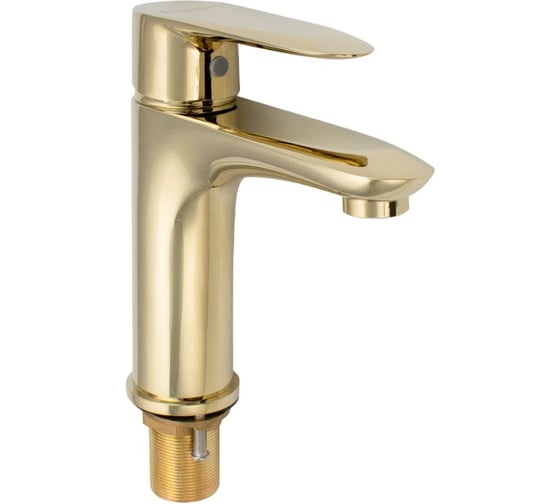 Смеситель на раковину САНАКС под золото, серия МАГНУС, шаровый 9300