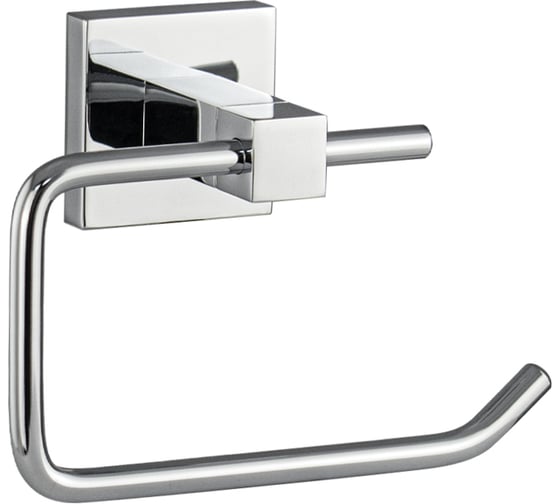 Держатель туалетной бумаги без экрана GFmark на квадратном основании, цвет ХРОМ. 84002