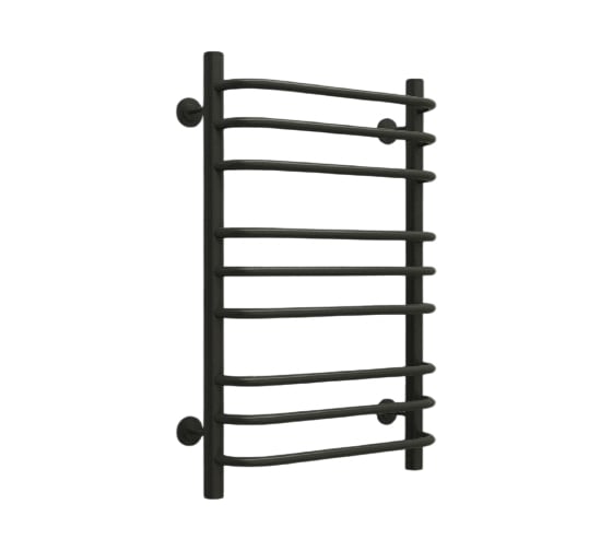 Полотенцесушитель ТЕРМОДИЗАЙН сталь C Steel (лесенка) W=500,H=800 (12 перекл) 1/2в.р. черн. ТД TDCSt003B