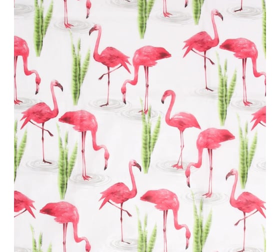Штора для ванной Селфи EVA 180х180 Фламинго 547-177
