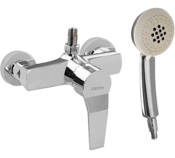 Смеситель в душевую кабину САНАКС с гибким шлангом САТУРН, 40 мм 48003