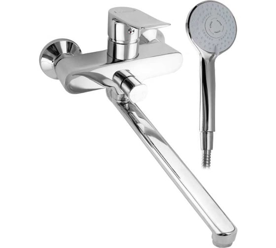 Смеситель для ванны САНАКС с длинным изливом КОНСУЛ, с дивертором на корпусе, литая ручка, цвет ХРОМ. 3170