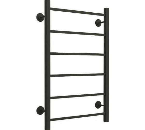 Полотенцесушитель ТЕРМОДИЗАЙН сталь Q Steel лесенка W=500, H=500 (6 перекладин) 1/2, черный ТД TDQSt001B