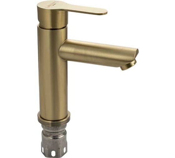 Смеситель на раковину САНАКС МАГНУС литой корпус под матовое золото, из нержавеющей стали марки 201 9452