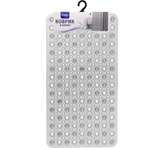 Коврик в ванну Селфи 67х37 Кордеса серый 924-169