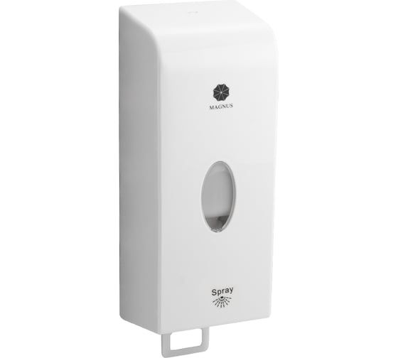 Дозатор механический для антисептика GFmark серия "МАГНУС", пластик АБС, белый, 1000 мл, 694