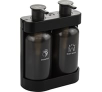 Дозатор для жидкого мыла GFmark антивандальный, двойной ( 2 х 380 мл ), из высокопрочного АБС пластика, цвет корпуса ЧЕРНЫЙ. 6232