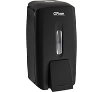 Дозатор для жидкого мыла GFmark универсальный, пластиковый, черного цвета, большой, с глазком - капля, 800 мл 9153
