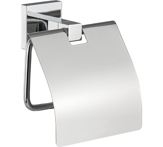 Держатель туалетной бумаги с экраном GFmark на квадратном основании, цвет хром. 84003