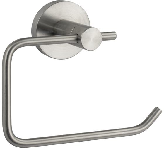 Держатель туалетной бумаги GFmark без экрана, из нержавеющей стали, с круглым основанием, цвет сатин 80002