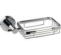 Мыльница металлическая настенная GFmark на круглом основании, цвет хром. 79007