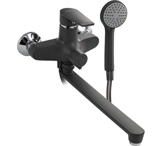 Смеситель для ванны Brimix длинный излив, шаровый, из высокопрочного АБС пластика, цвет графит 556-GR