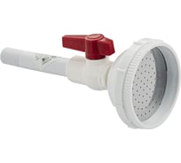 Комплект для летнего душа Санакс из высокопрочного АБС пластика, лейка D-90 мм, сгон - 120 мм, кран 1/2 г/ш, цвет белый 6144