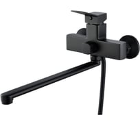 Смеситель для ванны ALOUTE с длинным плоским изливом 33 см, черный, материал алюминиевый сплав A1263H