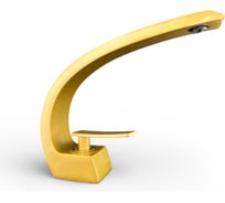 Смеситель для раковины ALOUTE высота 200 мм, цвет бронза, рычажное управление. Монтаж на одно отверстие, на гайке. С аэратором. A00701J