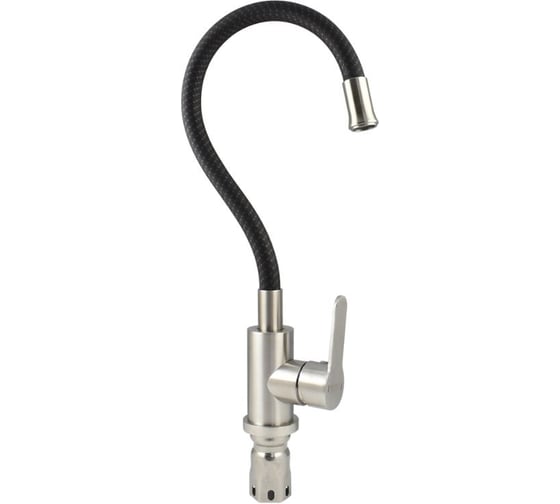 Смеситель кухонный САНАКС серия МАГНУС, гибкий излив ТЕМНО-СЕРЫЙ, из нержавеющей стали марки 304 9219