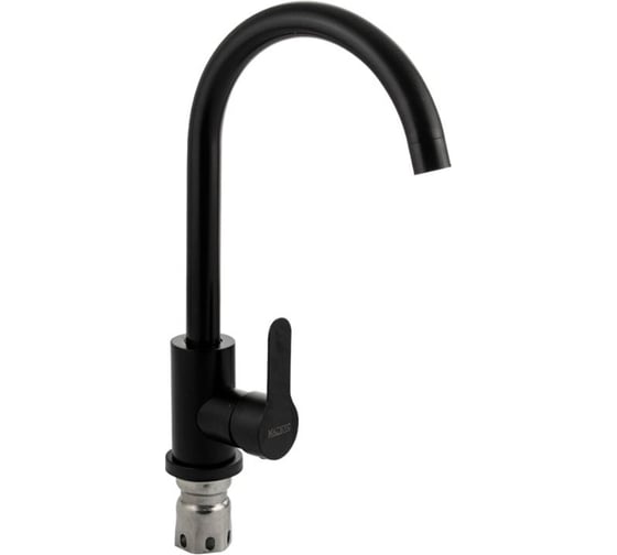 Смеситель кухонный САНАКС серия МАГНУС, из нержавеющей стали марки 304, ЧЁРНОГО цвета 9201