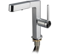 Смеситель кухонный САНАКС серия МАГНУС, шаровый, Г - образный излив вытяжной, корпус из латуни, хромированный 8235