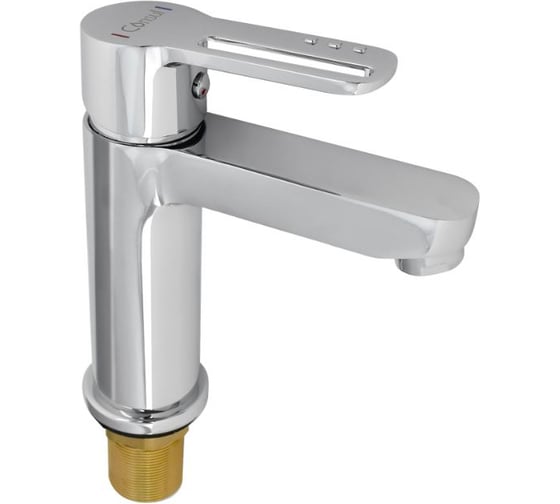 Смеситель для раковины САНАКС серия КОНСУЛ, шаровый, ручка с прорезью, цвет ХРОМ 4930