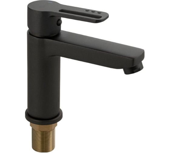 Смеситель для раковины САНАКС серия КОНСУЛ, шаровый, ручка с прорезью, цвет ГРАФИТ 8930