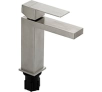 Смеситель для раковины САНАКС серия МАГНУС, квадратный корпус, из нержавеющей стали марки 304, цвет САТИН 9155